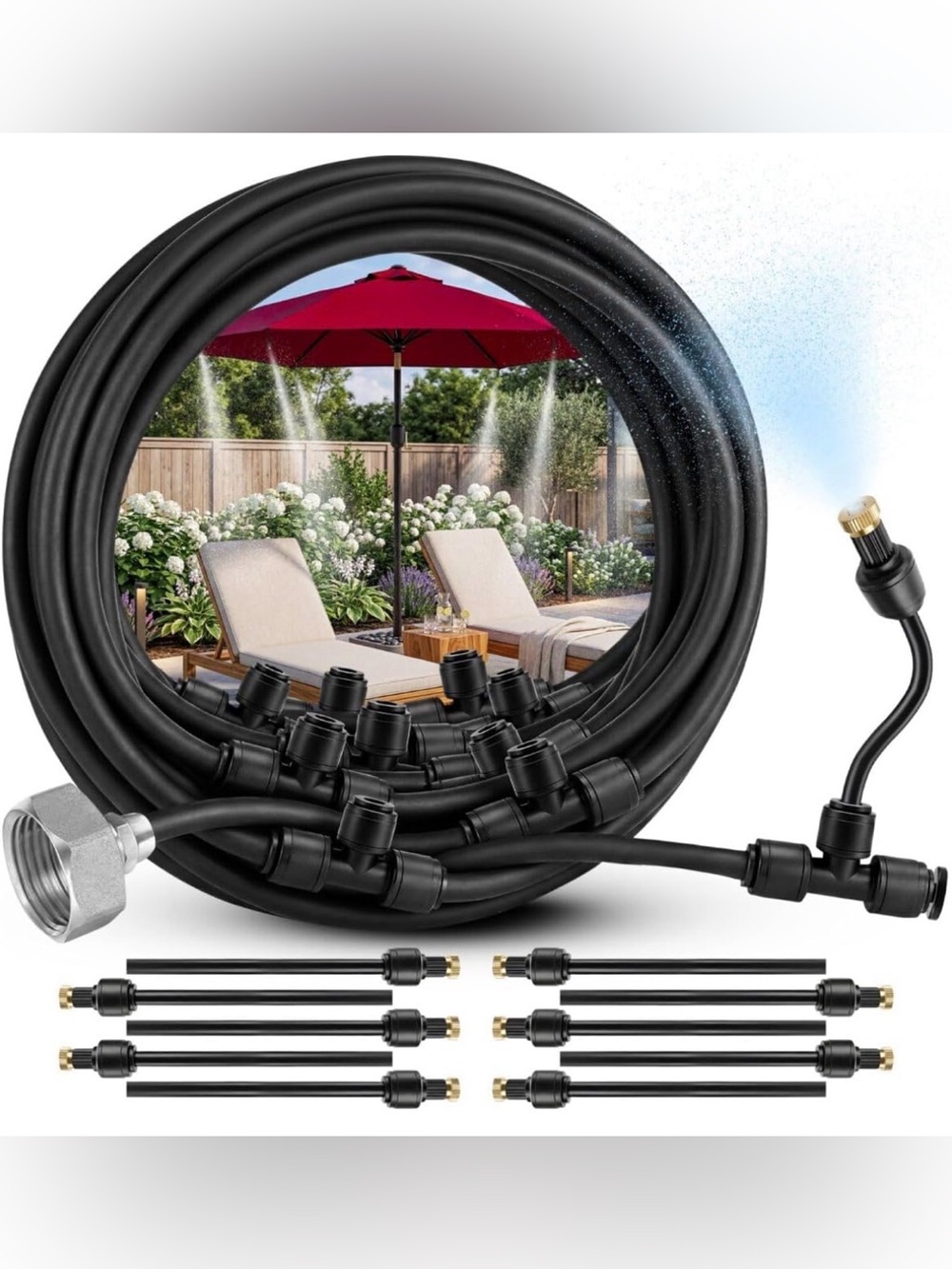 Misting System for Patio, 33 FT Outdoor Misters for Outside Patio Cooling